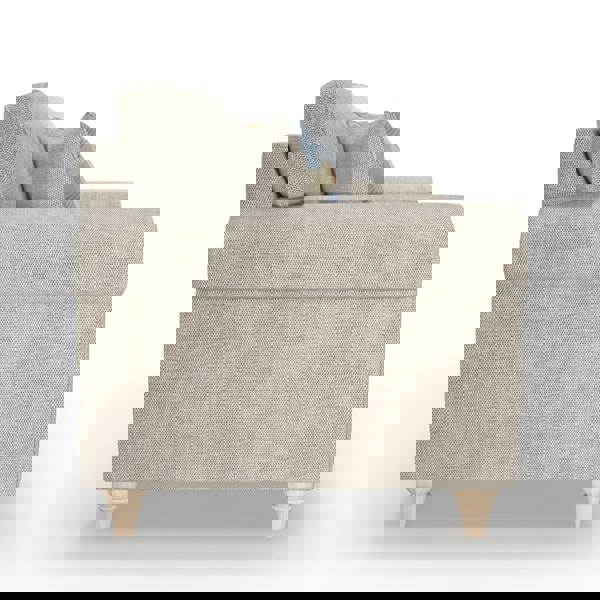 Furnishings For Less Edgar Chesterfield Fabric 3 Seater Sofa