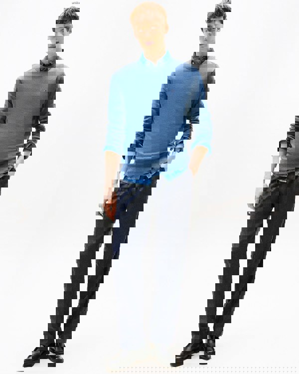 Tommy Hilfiger Essential Cotton Crew Neck Mens Sweatshirt - Petrol Blue Heather