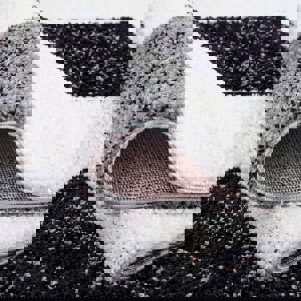 Geometric Design Thick Shaggy Area Rugs Grey