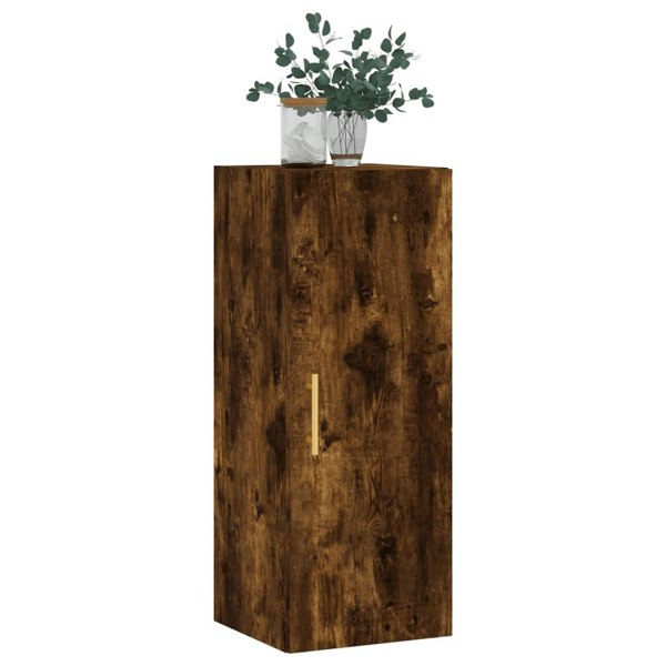 Berkfield Wall Mounted Cabinet Smoked Oak 34.5x34x90 cm