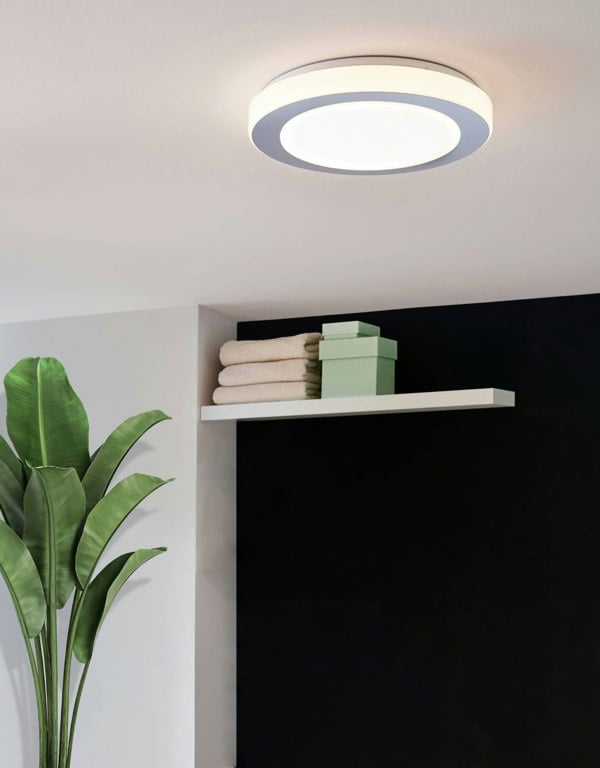 EGLO Carpi LED White/Chrome Round Ceiling Light