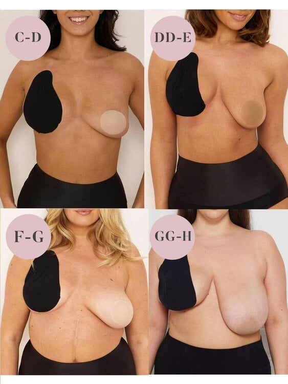 Perky Pear Original Lift & Shape Boob Tape BLACK-A-H cups
