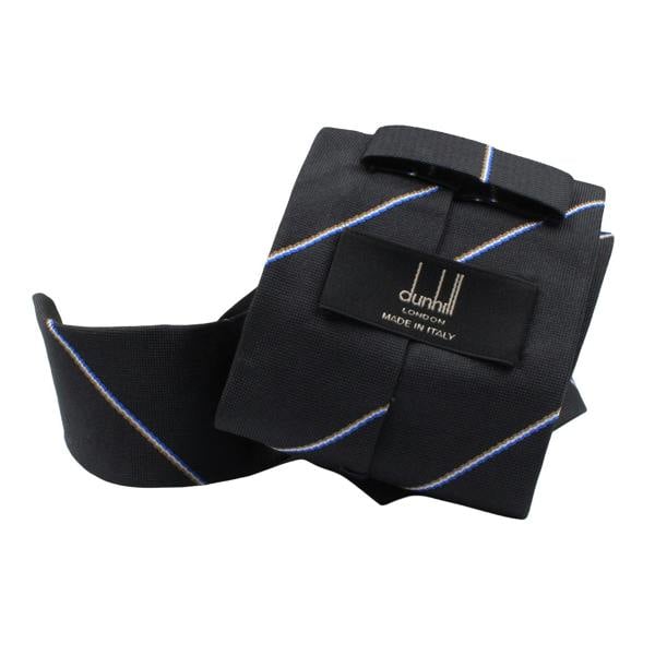 Dunhill luxurious silk tie in a fine stripe pattern