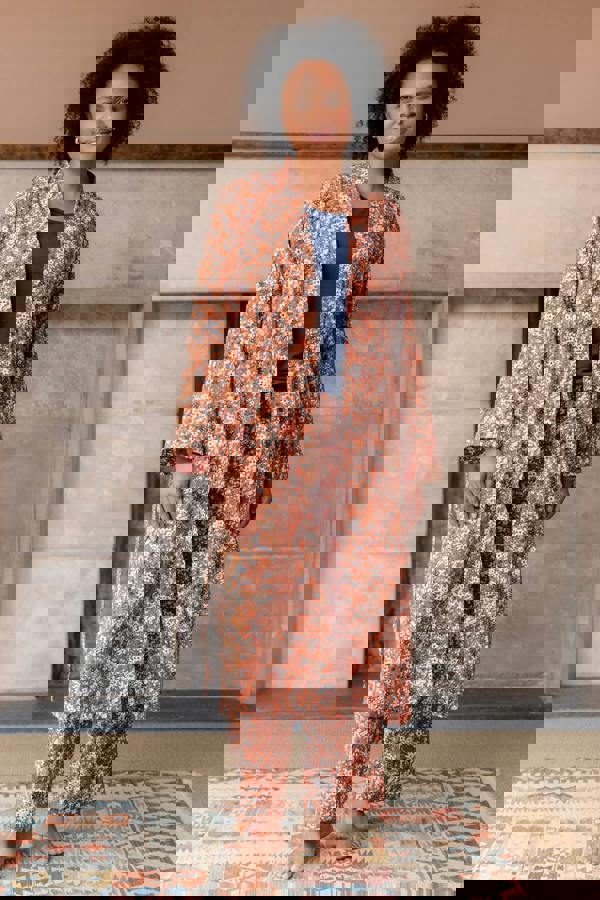 Lily & Me Day Break Cotton Dressing Gown Ginger