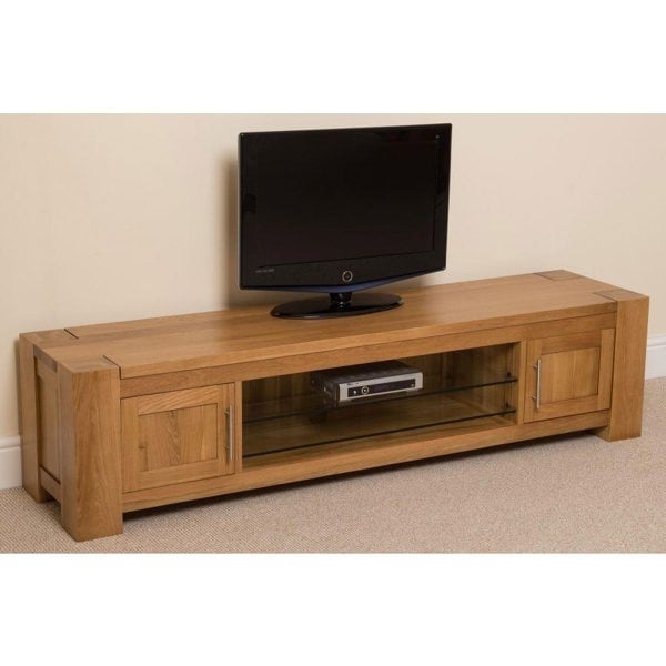That's Furniture Kuba Solid Oak Widescreen TV Unit with Storage