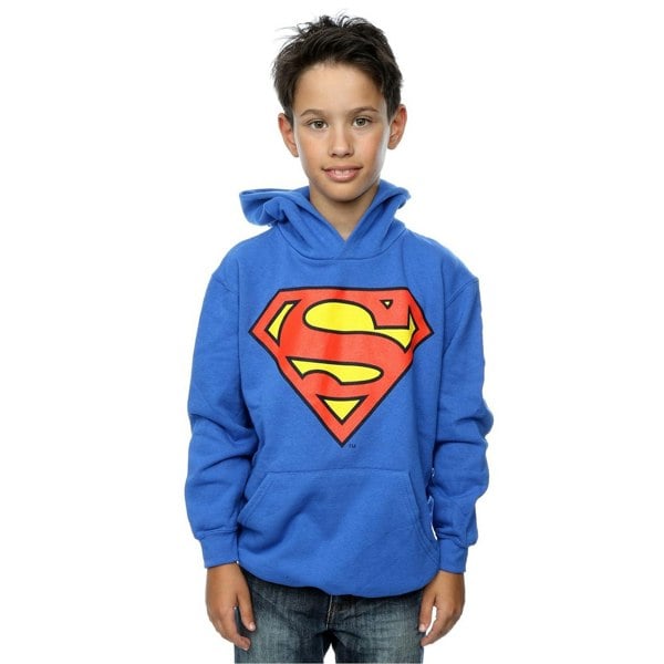 DC Comics Boys Superman Logo Hoodie - Royal Blue