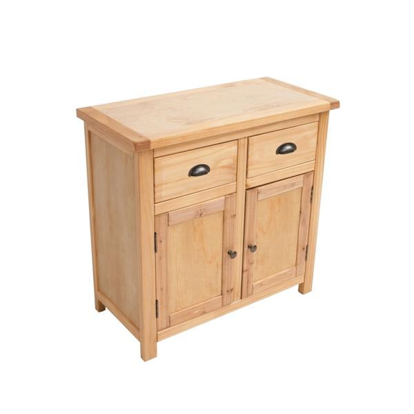 Cabinet Bits Lugo Waxed 2 Drawer 2 Door Sideboard Brass Cup Handle