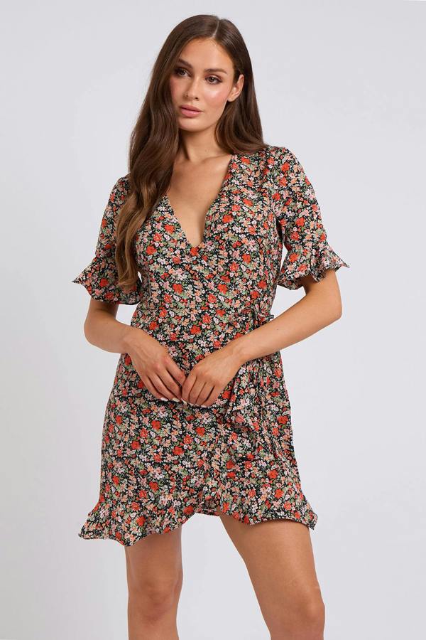Urban Bliss Dola Floral Wrap Dress