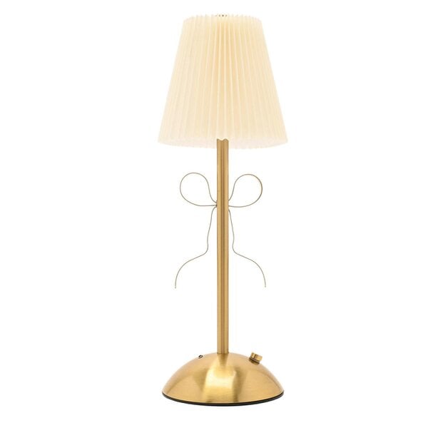 Hestia Brass Bow LED Rechargeable Touch Lamp