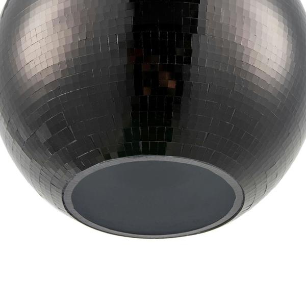 Modern Shiny Disco Mosaic Ball in Mirrored Black Tiles Retro Style Image 4