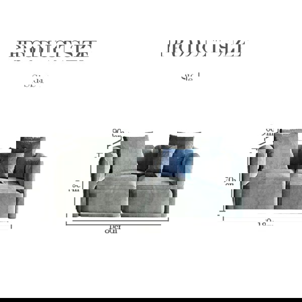 Isolde Three Seater Corner, Four Seater Corner Sofa, Grey Velvet-Rit Concept-Rit Concept