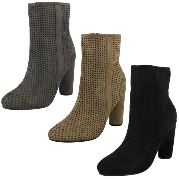 Spot On Ladies Spot On Heeled Ankle Boots
