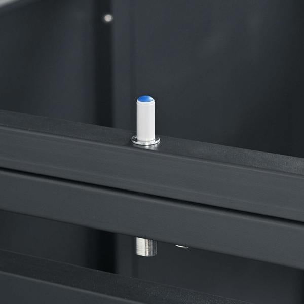 Phoenix Safe Phoenix GB1168ASK Silver Effect Single Wheelie Bin Storage / Bin Store