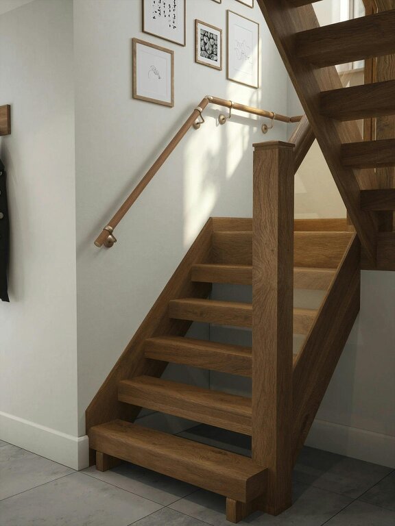 Handrails Direct Stoneleigh Red Oak Half Turn Handrail