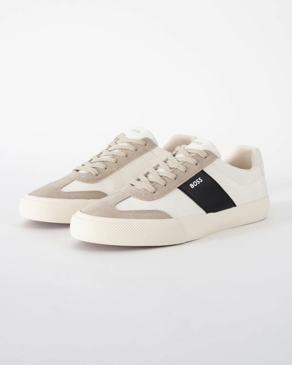 BOSS Orange Aiden_Tenn_sdnypu Mens Trainers in Light Beige
