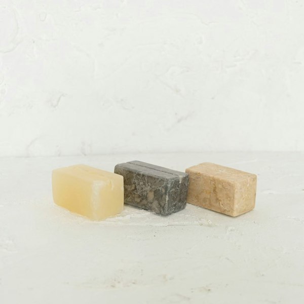 Beige marble photo holder large 9cm handcrafted genuine stone desk