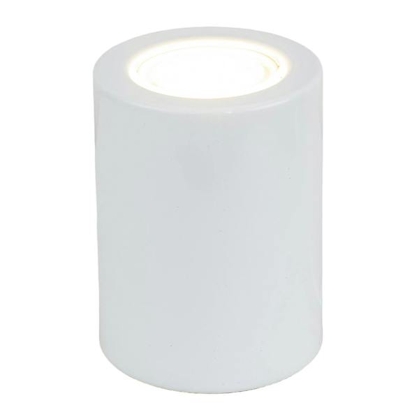 Cylindrical White LED Uplighter with Minimalist Architectural Design Image 5