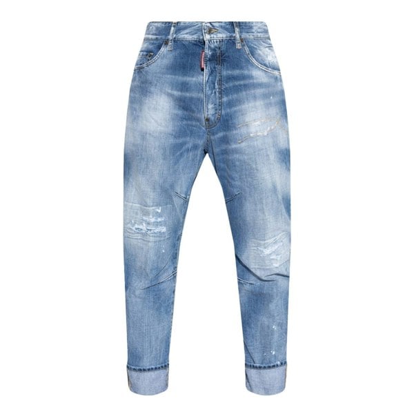 DSQUARED2 S71LB1076 S30309 TAILORED COMBAT JEAN 470 NAVY BLUE JEANS Mens 48