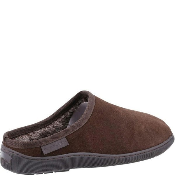 Hush Puppies Mens Ashton Suede Slippers - Brown