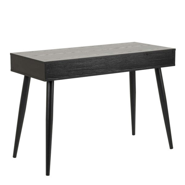 Wyld Haus Dresden Black Wooden Office Desk 3 Drawers
