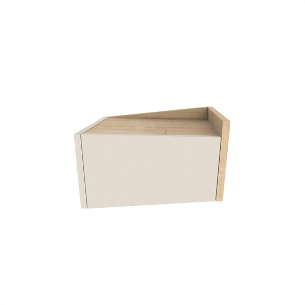 Decortie Diago Right Hand Wall Mounted Bedside Table 1 Drawer 40 x 25 x 22 cm