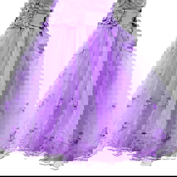 Daisy Dress in Lavender - detailing on skirt