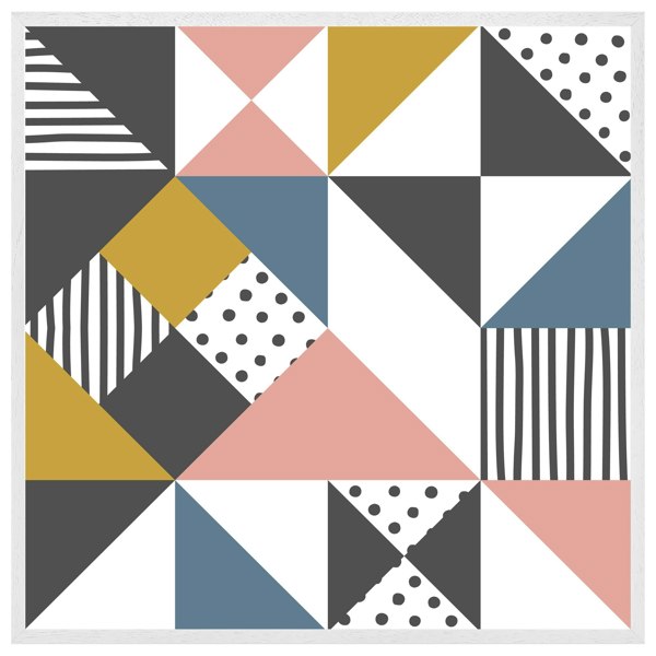 Benjamin Tate Design Coloured geometric pattern (Picture Frame)