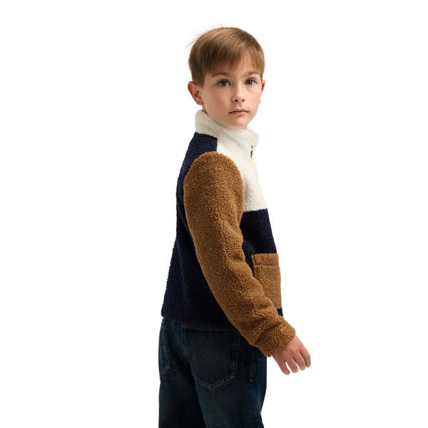 Trespass Childrens/Kids Mitta Colour Block Fleece Top - Navy - 
