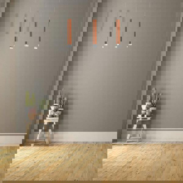 Milagro Copper LED Triple Pendant Lamp Rose Gold Industrial Chic