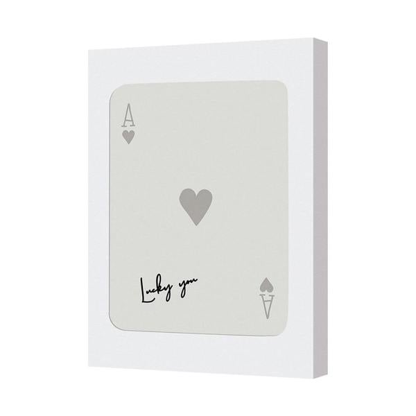Benjamin Tate Design Contemporary Canvas Wall Art Print Ace of Hearts Lucky You