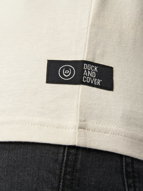Duck and Cover Swirla T-Shirt Ecru