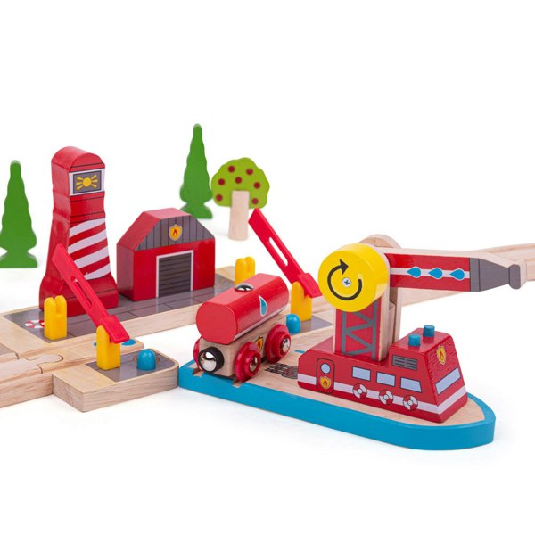 Bigjigs Rail Wooden Fire Sea Rescue