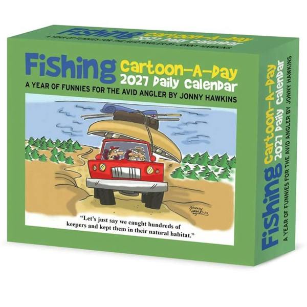 Fishing Cartoon A Day Desk Calendar 2027, Desk Calendars, Day To View, Sports, Gift