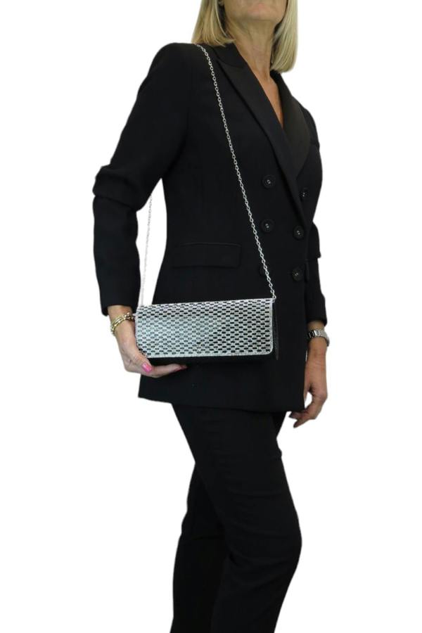 Paulo Due Diamante Tube Clutch Bag