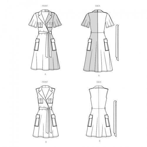 Know Me Sewing Pattern 2020, Dresses for Women, M1 (10-12-14-16-18) - Intermediate