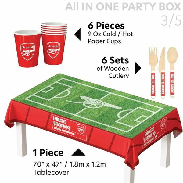 Arsenal FC All in One Party Box Set, Kitchen Accessories, Sports, Gift