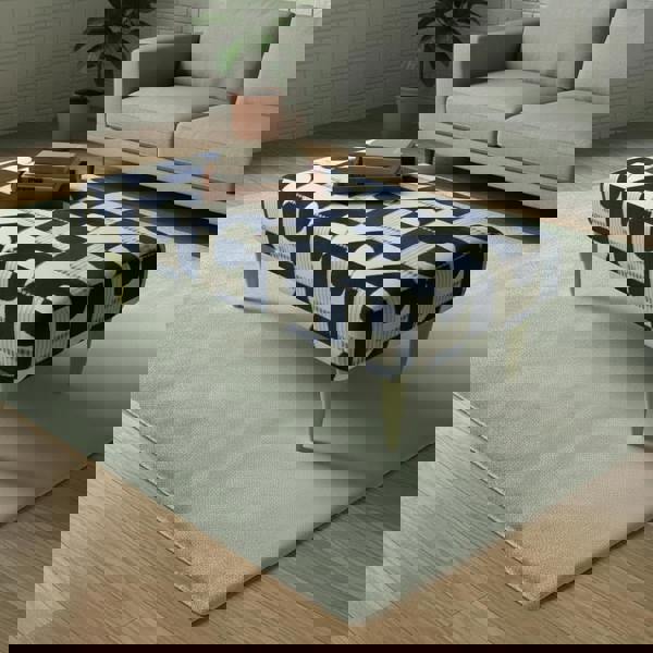 Vibrant Abstract Art Style Ottoman for Stylish Interiors