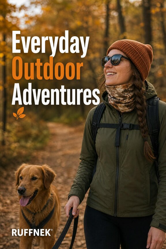 RUFFNEK Brown Moss Camo Neck Gaiter Snood for Outdoor Wear | RUFFNEK®