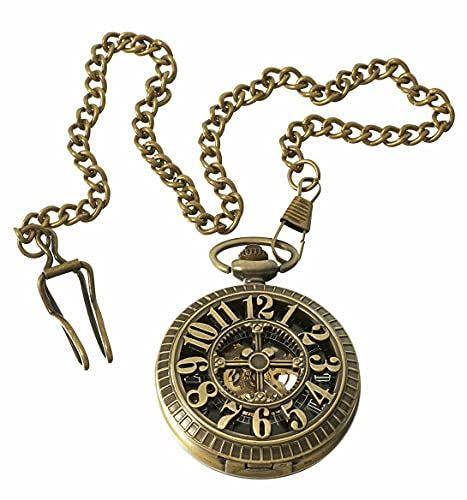 TruClothing Automatic  Pocket Watch Mechanical Peaky Blinders Vintage Double Hunter