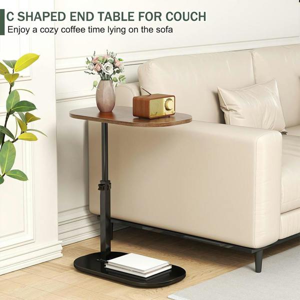 Havendro Adjustable C-Shaped Sofa Side Table Mobile Laptop Coffee End Table