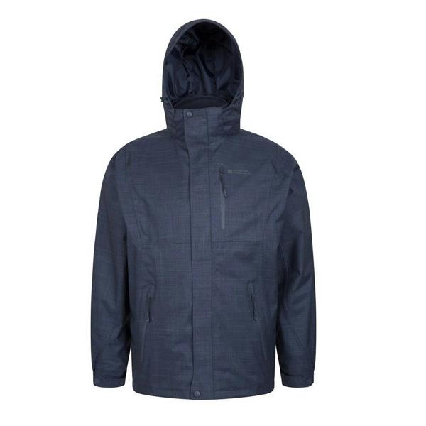 Mountain Warehouse Mens Bracken Melange 3 in 1 Jacket - Blue - 