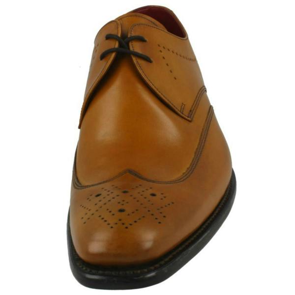 Loake Mens Loake Brogue Lace Up Leather Shoes Stitch