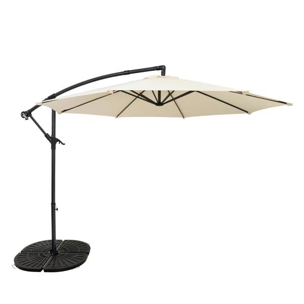 Jardi Cantilever Parasol 3m With Full Fan Base – Cream