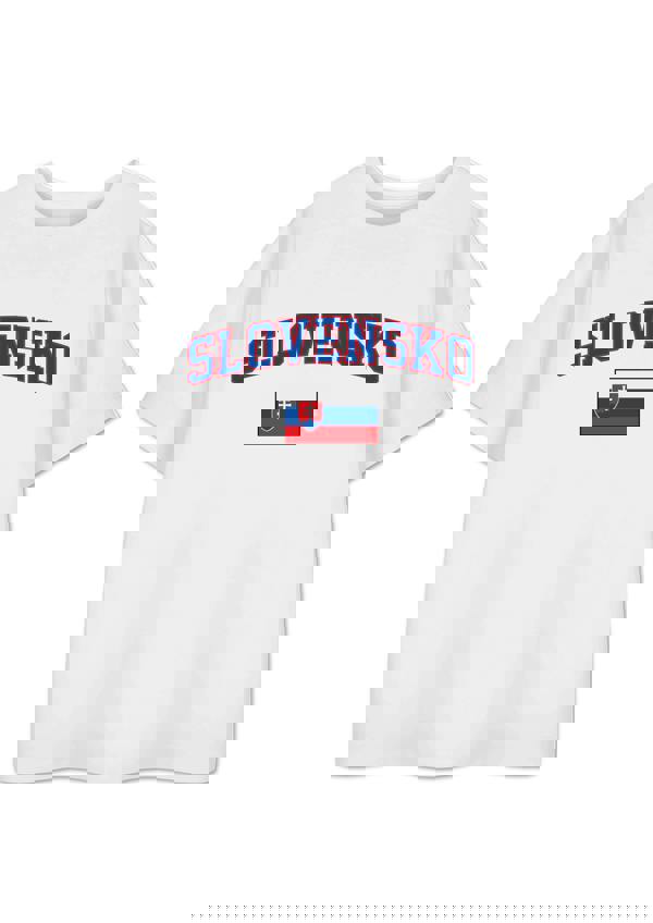 Show Me The Merch Unisex Kids White Slovakia Short Sleeved T-Shirt