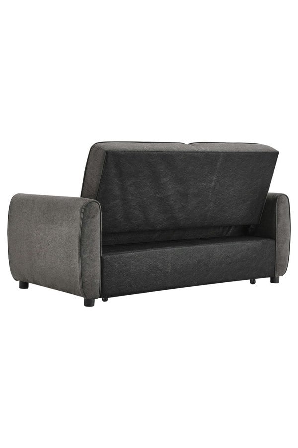 Living and Home 2 Seater Linen Convertible Sofa Pull Out Sofa Bed with Pillows