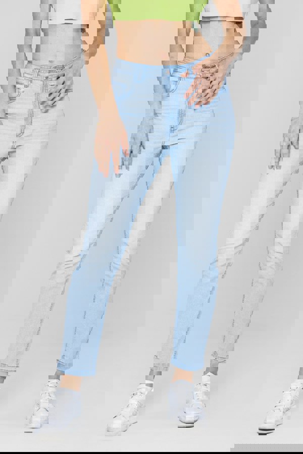 ENORSIA Mid Waist Ankle Length Jeans