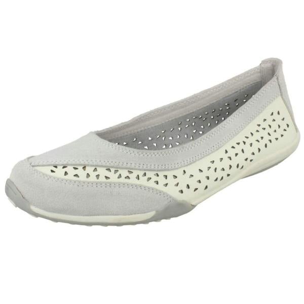 Down to Earth Ladies Down To Earth Suede Leather Ballerinas F80448