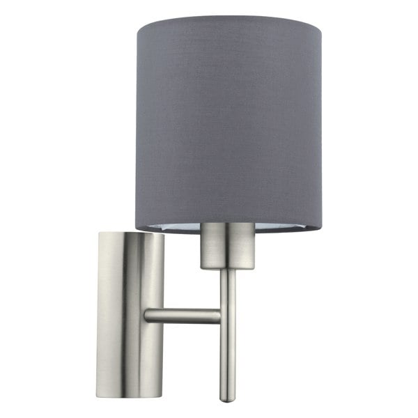 EGLO Pasteri 1-Light Grey Fabric Wall Lamp