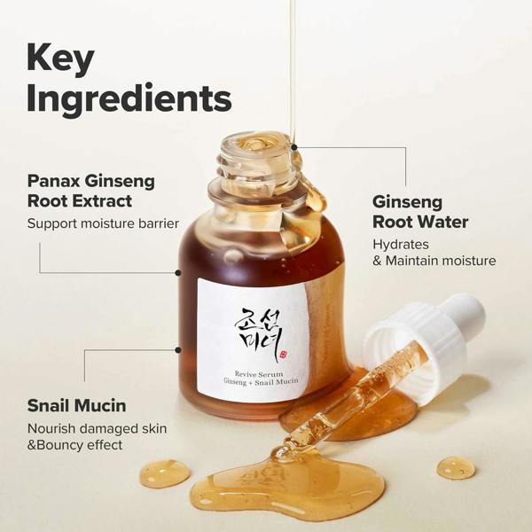 BEAUTY OF JOSEON Repair Serum: Ginseng + Snail Mucin 30ml