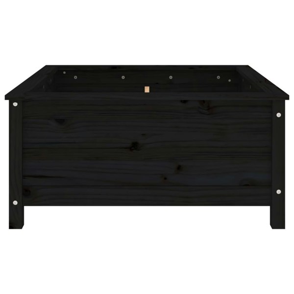 Berkfield Garden Planter Black 82.5x82.5x39 cm Solid Wood Pine